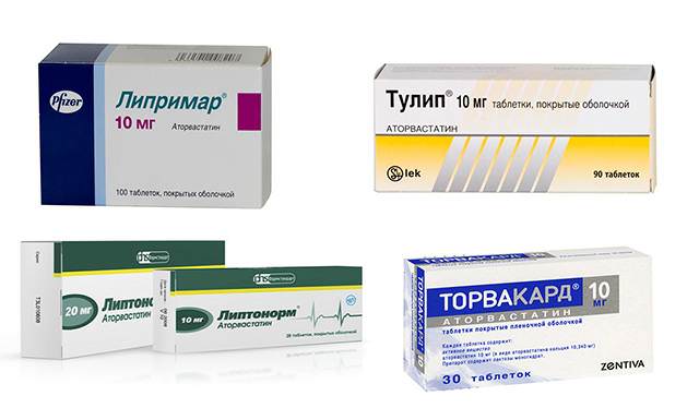 Препараты с действующим веществом аторвастатин