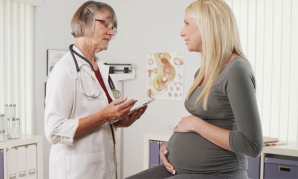 Беременная на приеме у врача гинеколога