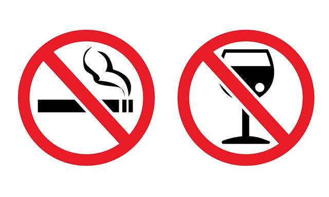 Вредные привычки: курение и алкоголь