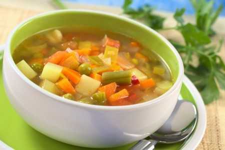 Тарелка супа с овощами
